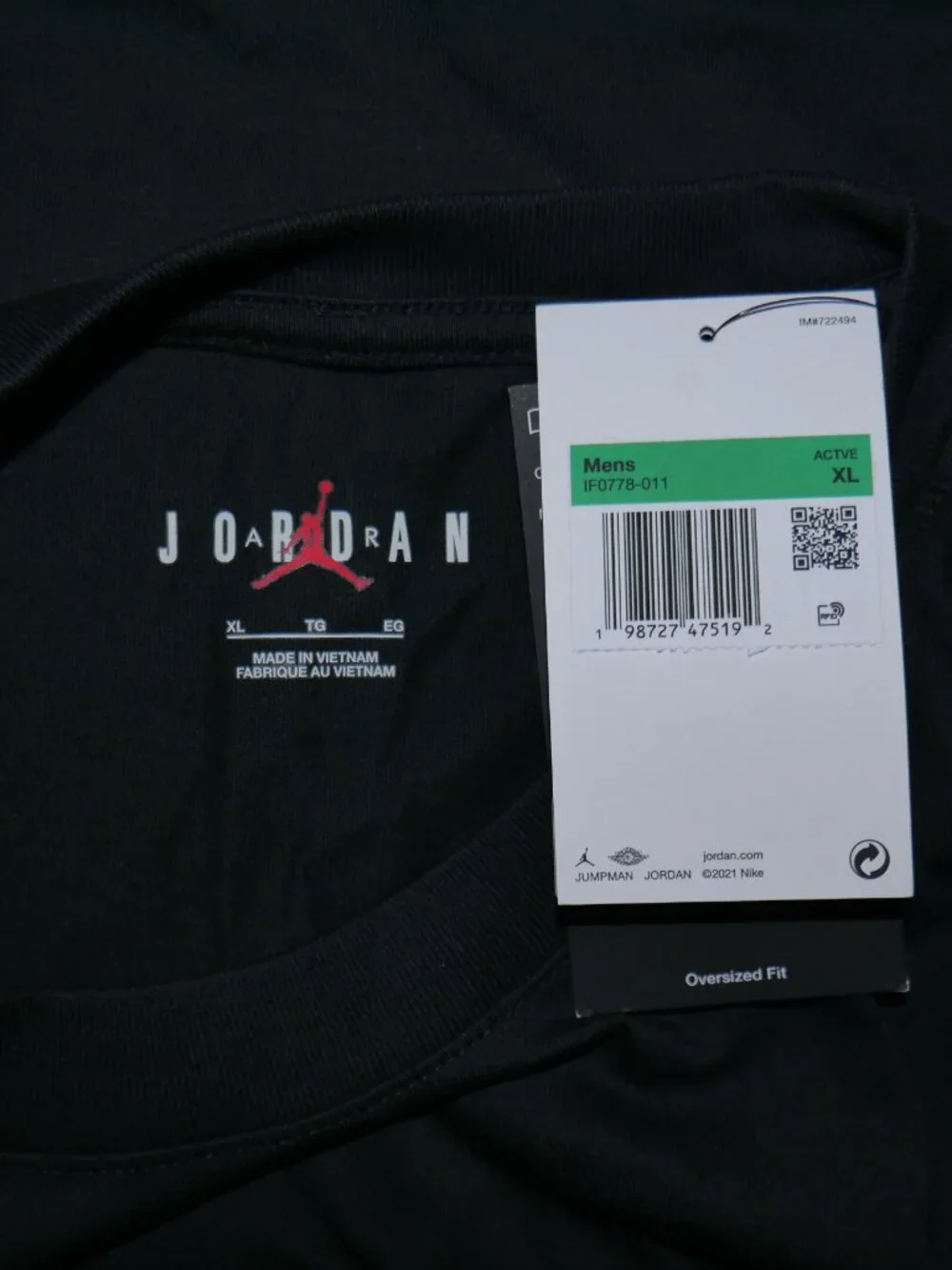 Air Jordan 11 Gamma Blue Brooklyn Oversized Fit Crew Men's Sizes S M L XL NWT